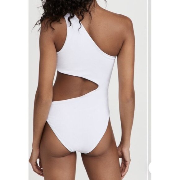Beach Riot White Asymmetrical Cutout One Piece - Picture 2 of 5